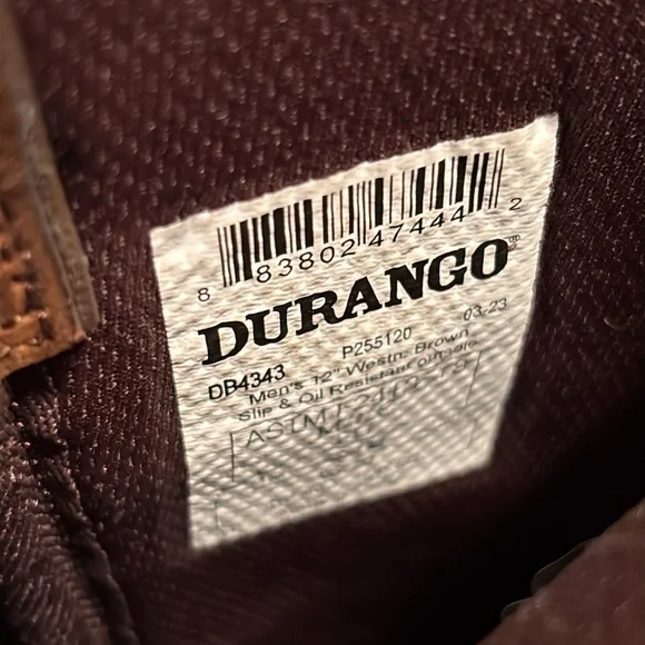 Durango Rebel Men's Brown Western Boots with White Stitching - Picture 3 of 12